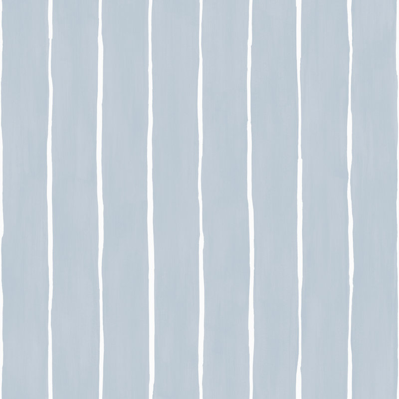 Marquee Striped Wallpaper Roll, Pale Blue