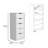 Dresser 42"H, 5 Drawers , Slim Storage Chest Of Drawers, White-313987327