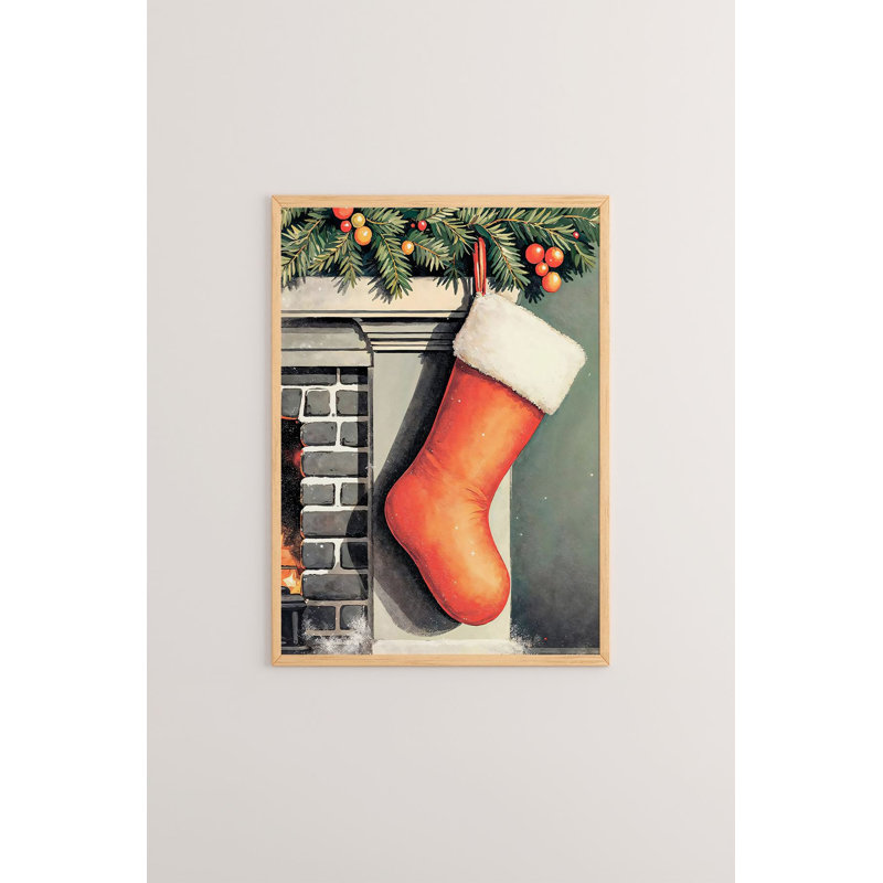 Festive Christmas Decorative Framed Painting, 13.0 x 19.0 inches | 100% Solid Wood Frame (Thickness: 0.8 inches), 100% MDF Artwork | Digital Printing for Vibrant Colors, Perfect Holiday Wall Decor for Home & Office