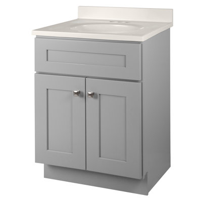 Meuble-lavabo de 25 po avec plateau Brookings, entièrement assemblé