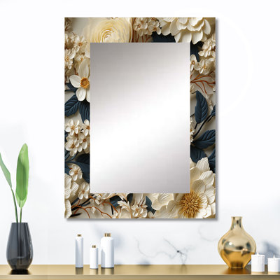 Radiant Lace Inspired Floral Botanics - Floral Mirror Wall Decor