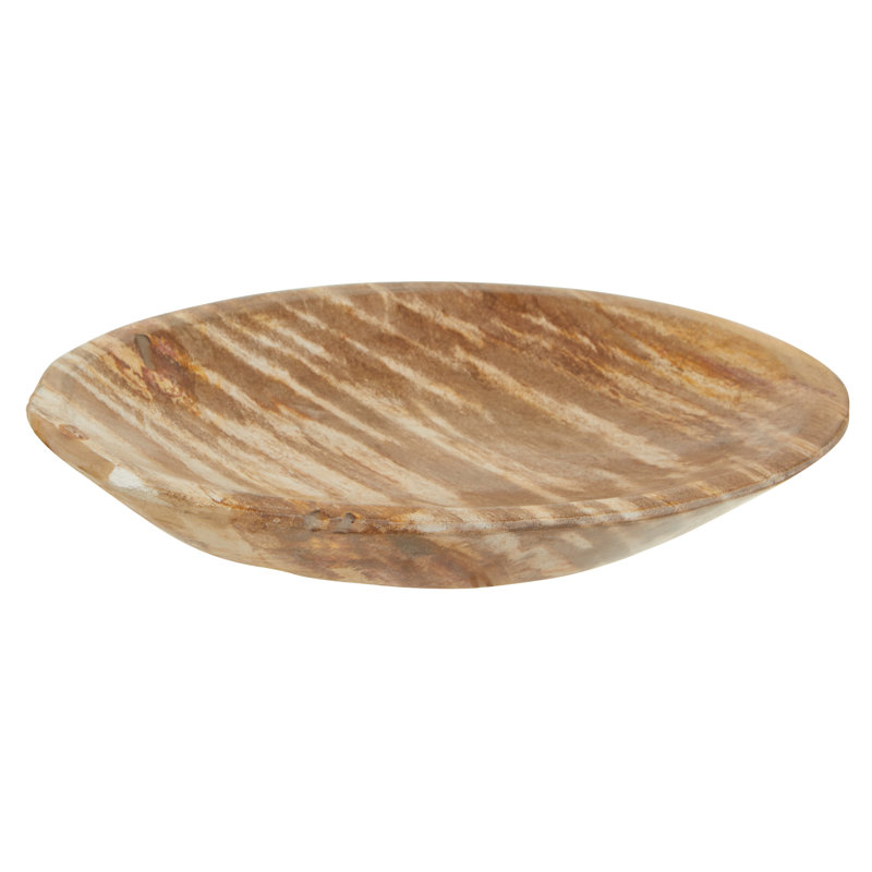 Relic Solid Wood Decorative Bowl, 3cm H x 25cm W x 20cm D