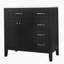 Meuble-lavabo 36 po avec lavabo, meuble-lavabo noir avec tiroirs, structure solide et panneau de fibres à densité moyenne-1766561578