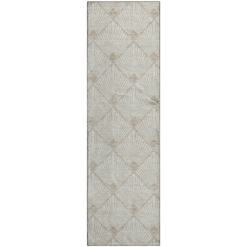 Premium Machine Washable Prisco Ivory Rug, Runner 2'3" x 7'6"