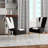 Black & White Crossing Paths II - Modern Upholstered Side Chair-112840497