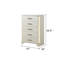 Commode 5 tiroirs avec éclairage à DEL Jasmine en bois beige