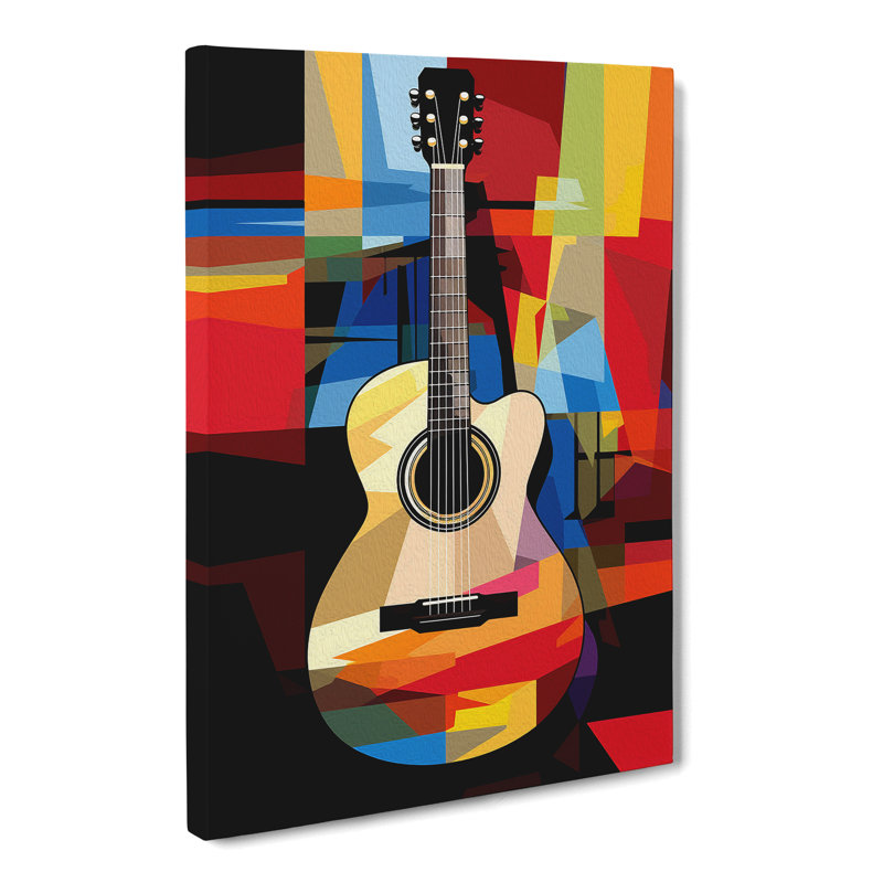 Acoustic Guitar Pop - Print, 50cm H x 35cm W x 3cm D