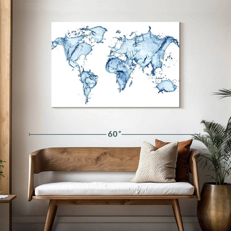 Carte du monde Aliaz Splash, H 30 po x l 45 po