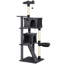 180?cm Large Multi-Level Cat Tree Tower with Sisal Scratching Posts, Condos, Plush Perches, Hammock & Ladder, Beige-1025600914