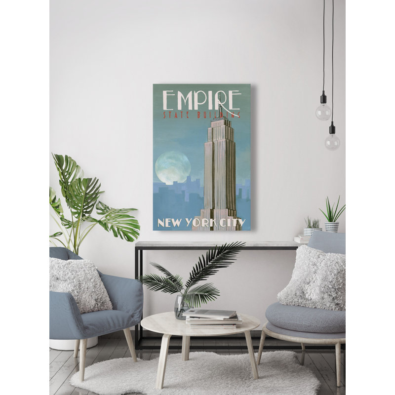 Empire Empire par - peinture sur toile tendue, H 45 po x l 30 po x P 1,5 po