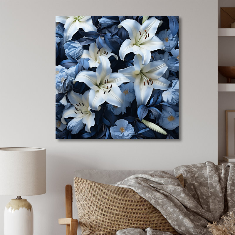 «White Lily», impression sur toile, Toile tendue, H 30 po x l 30 po x P 1 po