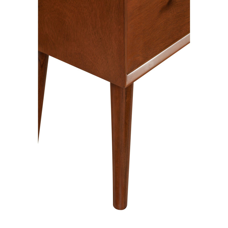Table de bout avec rangement Williams, Brun