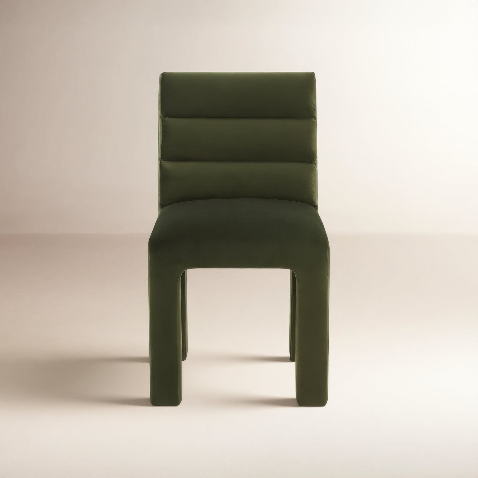 Shepha Tufted Side Chair, Forest Green Velvet