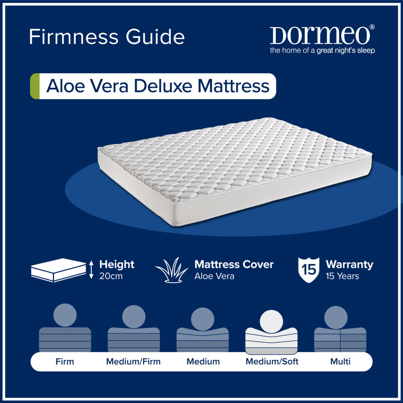 Dormeo Aloe Vera Deluxe Foam Mattress, Single (3')