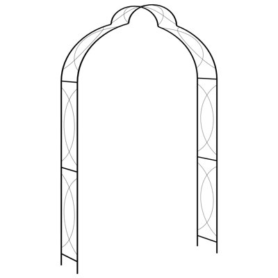 59.1" W x 13.4" D Iron Arbor in Black