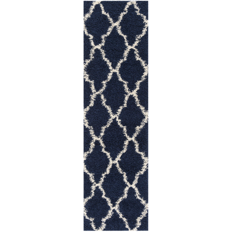 Alonnah Shag Performance Geometric Rug, Runner 2'3" x 8'