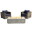 Ensemble de conversation pour 2 personnes avec foyer et coussins Sunbrella Darrione-103730679