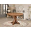 Table de salle à manger en bois avec plateau rond en bois d'acacia, finition noyer antique-474475436-474475441-474475442