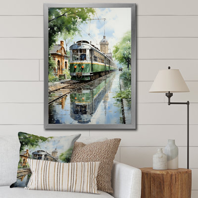 " Tranquil Train Retreat Pointillism "