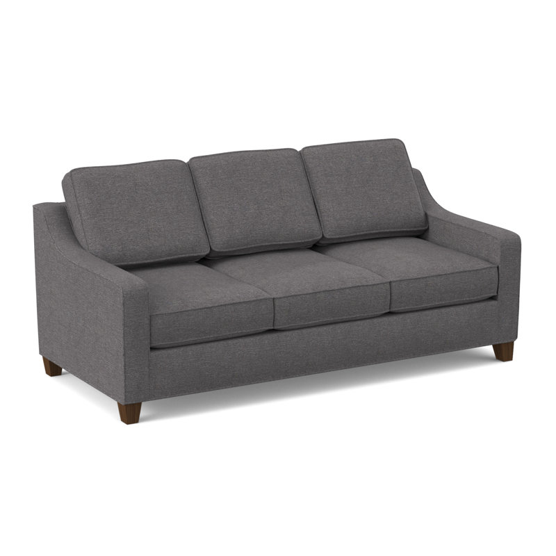 Clark 82" Square Arm Sofa with Reversible Cushions, Montana Walnut, Connelly Peacock