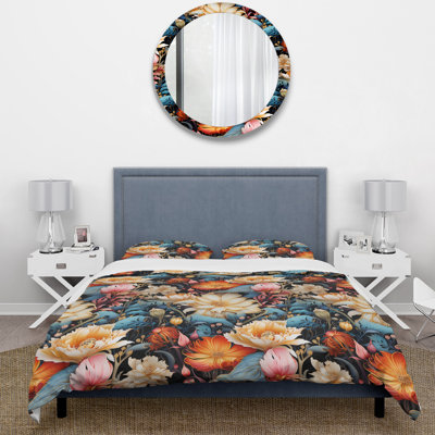 Ensemble de housse de couette à motif botanique Cosmic