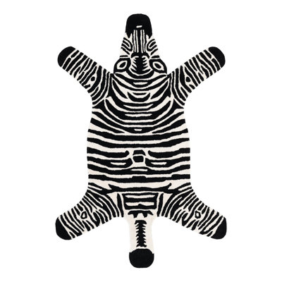 Unique Loom Zebra Playtime Kids Wool Rug