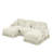 Classic Comfy Modular U Shape Sectional Sofa And Removable Ruffles Pleats Skirts And Spindle Legs, Upholstered Chenille Deep Seat Cloud Sofa With Movable Ottomans-117529528