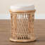 Tabouret décoratif en osier / rotin Kepler