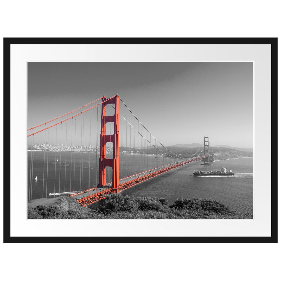 Gerahmtes Poster Eindrucksvolle Golden Gate Bridge