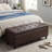 50.5‘ Wide Tufted Faux Leather Upholstered Storage Bench-1557305043
