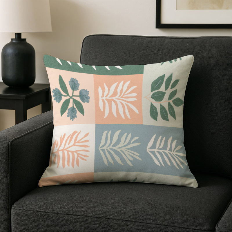 Botanical Breeze Indoor And Outdoor Throw Pillow, Square 20"