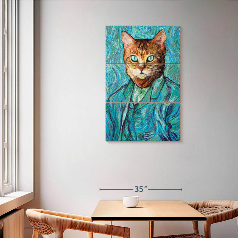 Portrait de chat Ketti Van Gogh, H 57 po x l 36 po