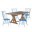 Ensemble de table de salle à manger et de chaises en bois Durga-1852173259