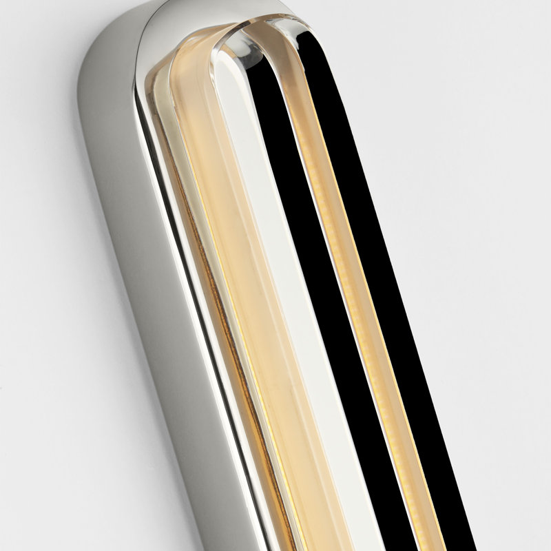 Emera 1 - Light LED Vanity Light, 18" H x 2" W x 1.4" D, Polished Nickel