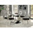Bagdai Glass Top Metal Base Dining Table