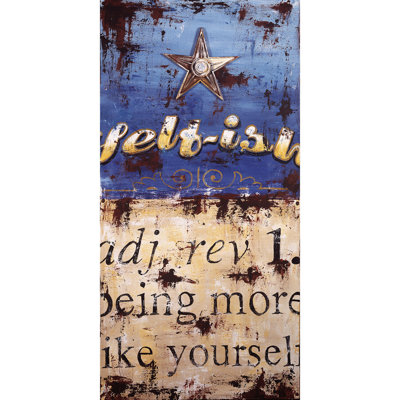 Self-ish 1 Piece Wrapped Canvas Wall Art