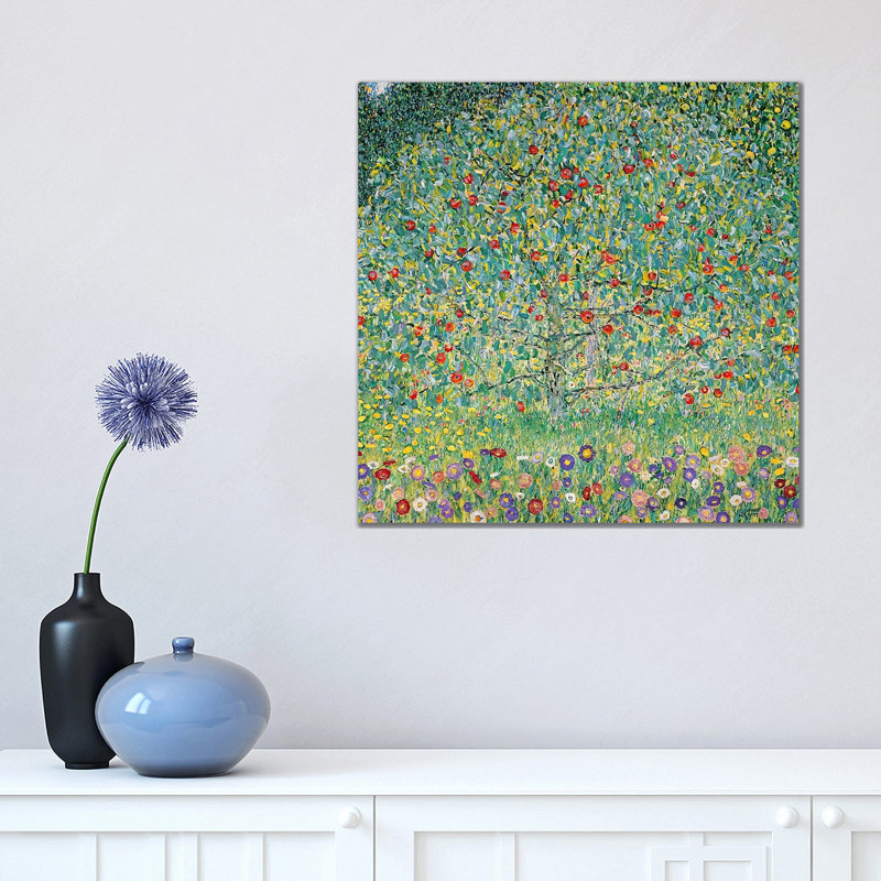 Apple Tree (Apfelbaum), 1912 by Gustav Klimt - Single Picture Frame Painting on Canvas, 45.72 cm H x 45.72 cm W x 1.91 cm D