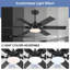 Ventilateur de plafond 46/52 po à 6 pales avec lumières et moteur à courant continu silencieux à intensité variable 3 couleurs 6 vitesses pour le salon-146014483-146014482