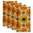 Polyester Floral Square Napkin