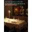 Lampe de table rechargeable sans fil avec base de chargement, éclairage d'ambiance haut/bas, lampe de table DEL en aluminium à intensité variable, lampe de bureau portative pour extérieur et usage commercial, IP54, 2700K (beige)-1741240130