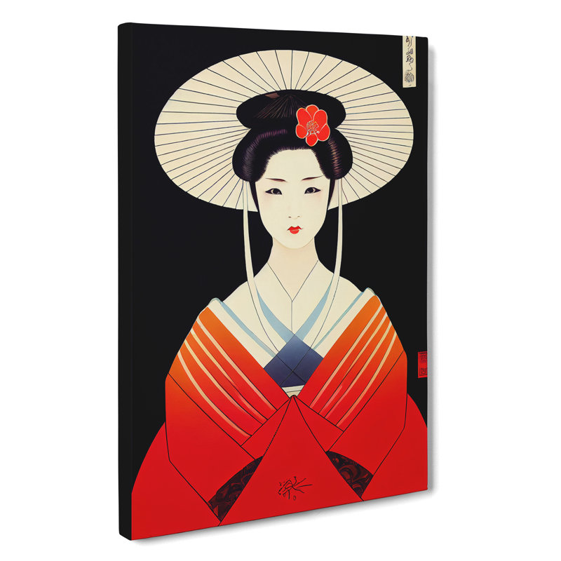 A Beautiful Geisha No.1 - Wrapped Canvas, 60cm H x 40cm W x 3cm D