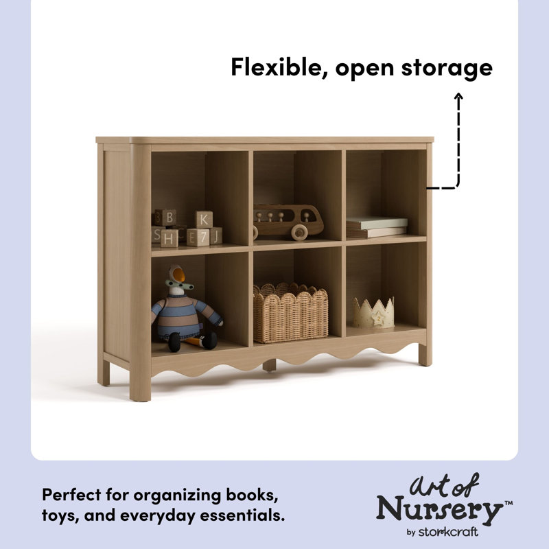 Casablanca 6 Cube Organizer Bookcase, Driftwood