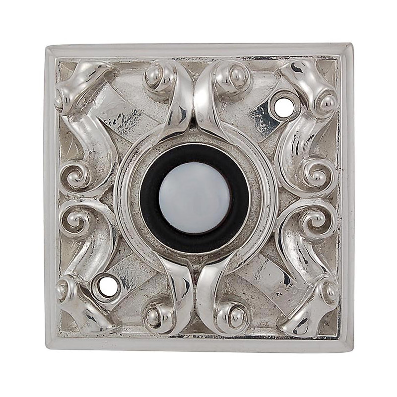 Sforza Push Button, Polished Nickel