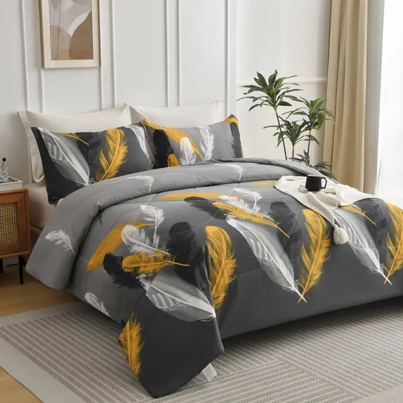 Housse de couette pour chambre à coucher 2/3 pièces, Housse de couette très grand et 2 taies