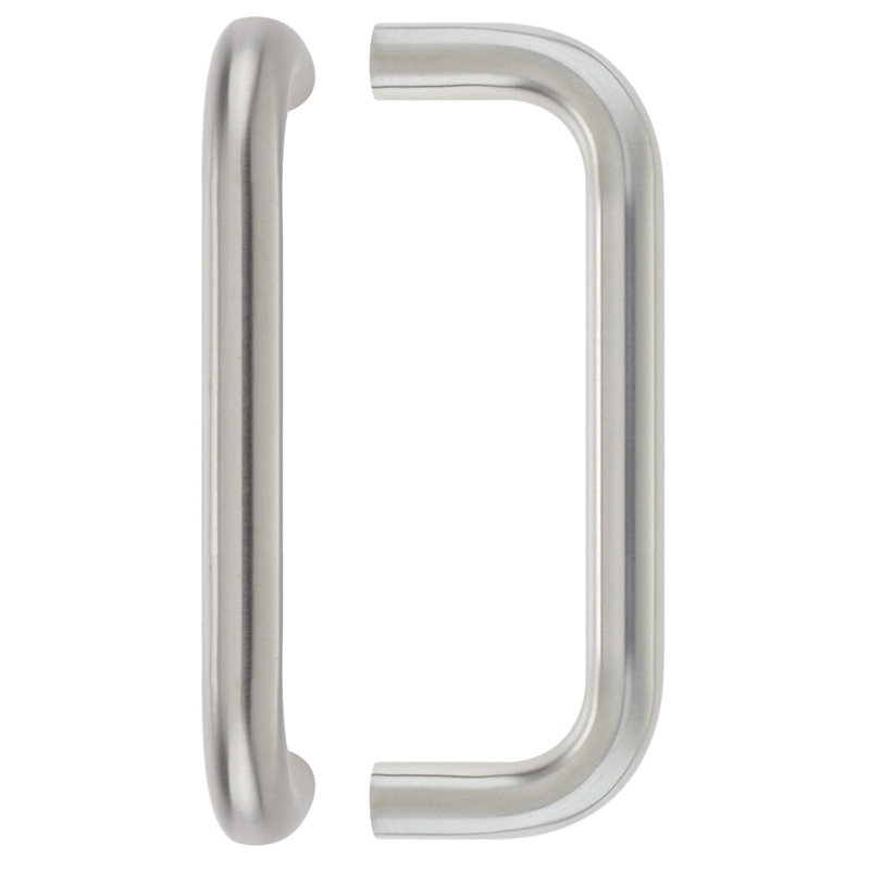 19Mm D Pull Handle - 225Mm Centers - Grade 201 - Bolt Through Fixings
