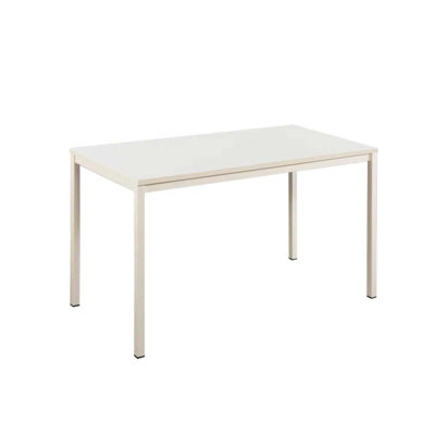 Bureau d'ordinateur contemporain en bois et métal Harry avec conception résistante à l'eau et à la chaleur, aux taches et aux rayures, écologique