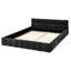Grand lit tapissier gris foncé, tissu chenille, fabrication stable, sans sommier tapissier pour lit, cadre solide, requis-1376779616