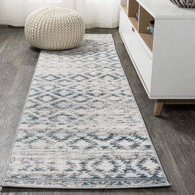 Tapis gris / turquoise Gehlert