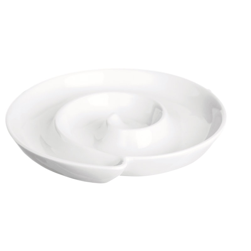 White Home Spiral Service Dish 18X8 Cm