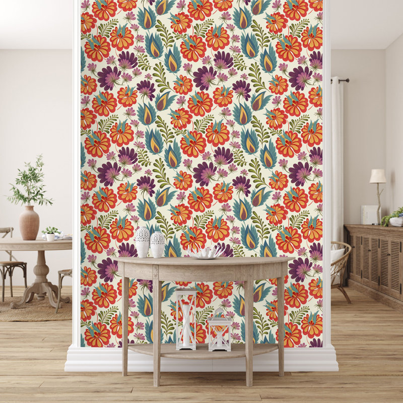 Floral Tile, 18.75" L x 25" W, Vinyl